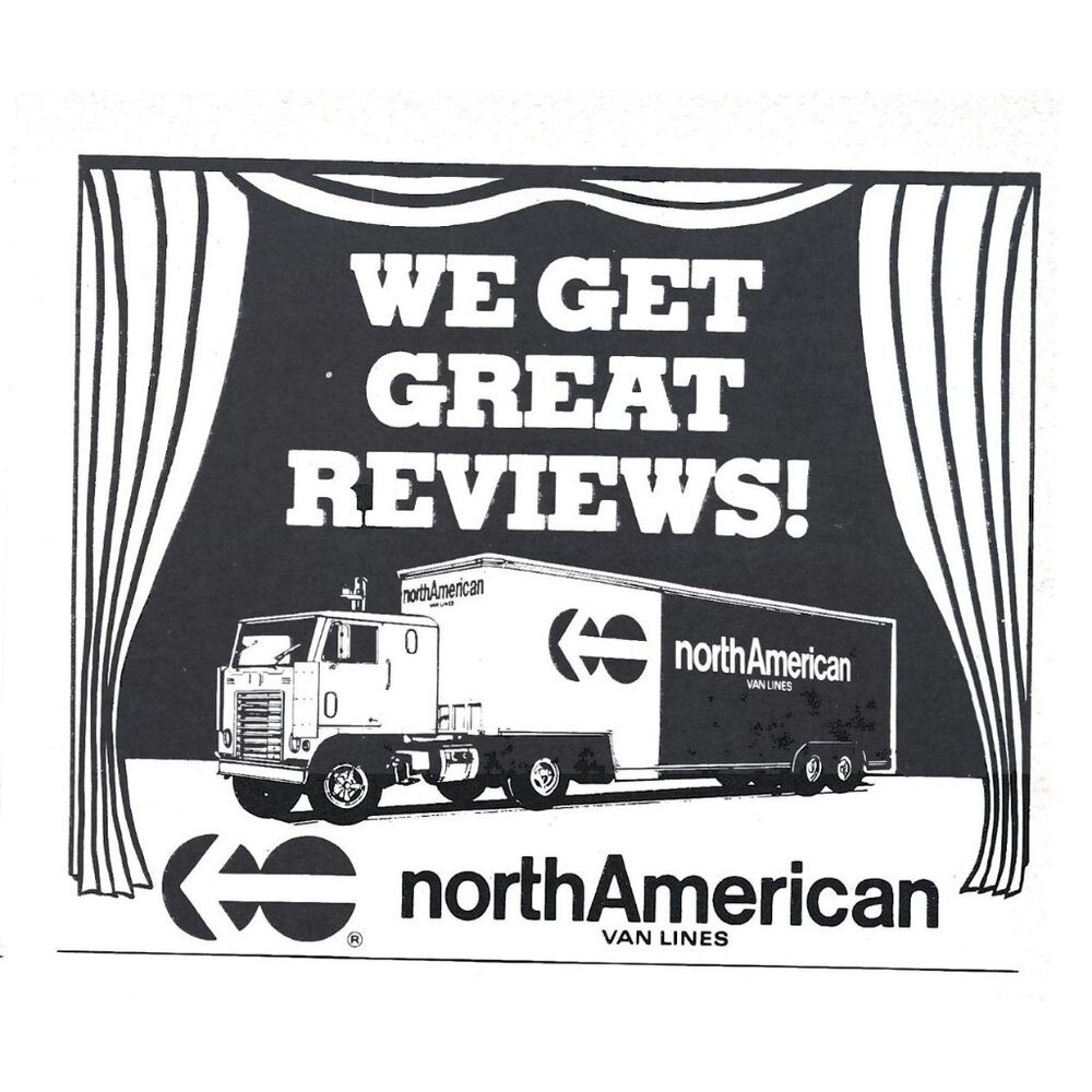 North American Van Lines Moving We Get Great Reviews Advertising Print 1978
